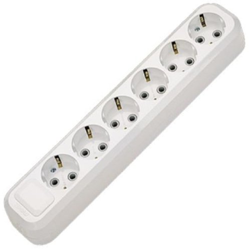 Колодка удлинителя с заземлением Makel 6-м 16А 3500Вт белый картинка 